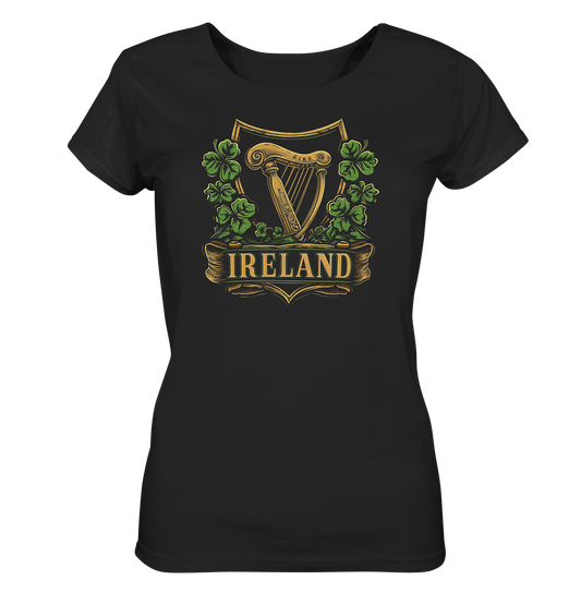 Ireland "Éire / Harp / Shamrock" - Ladies Organic Shirt