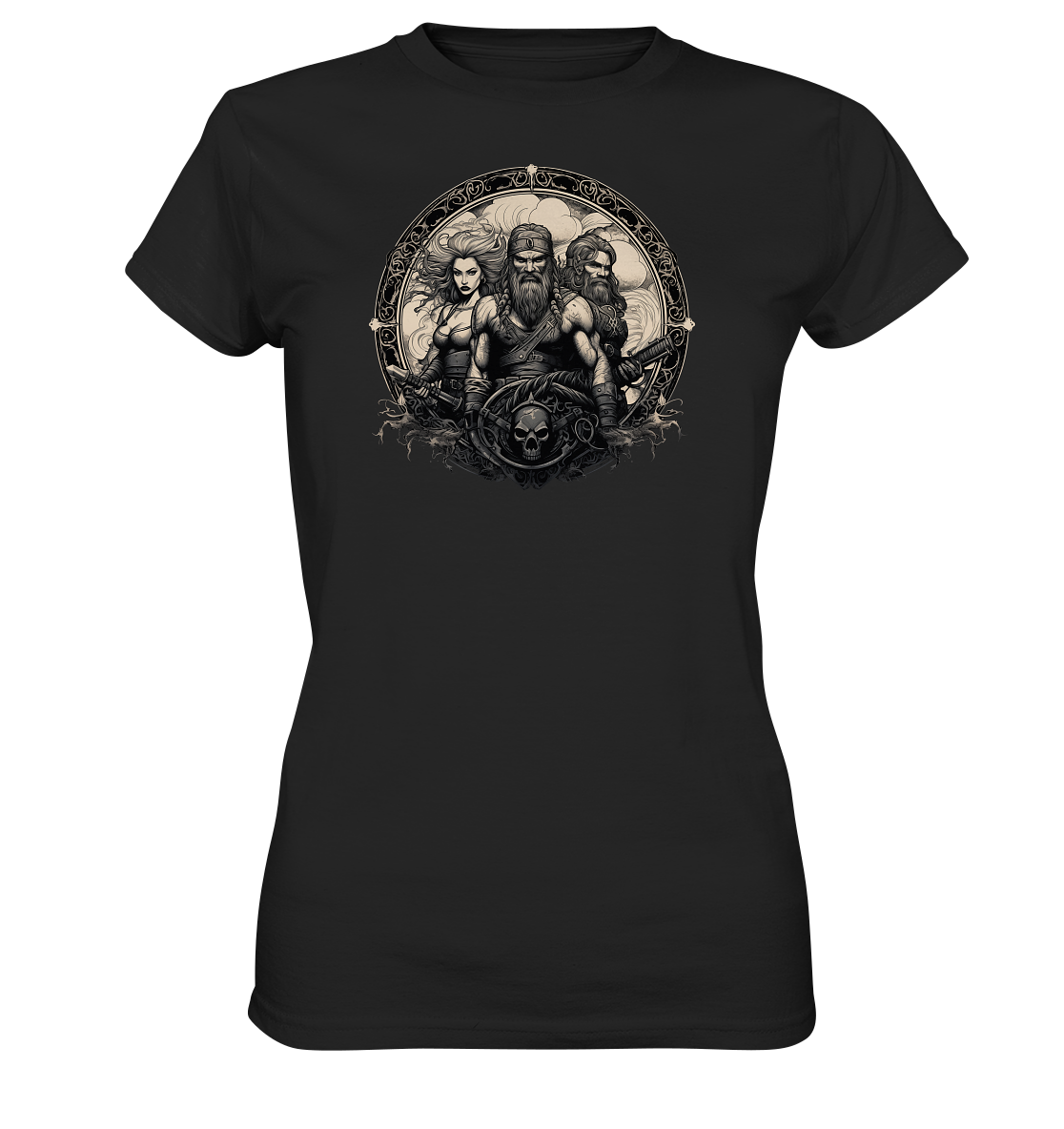 Celtic Warrior "Group / Skull" - Ladies Premium Shirt
