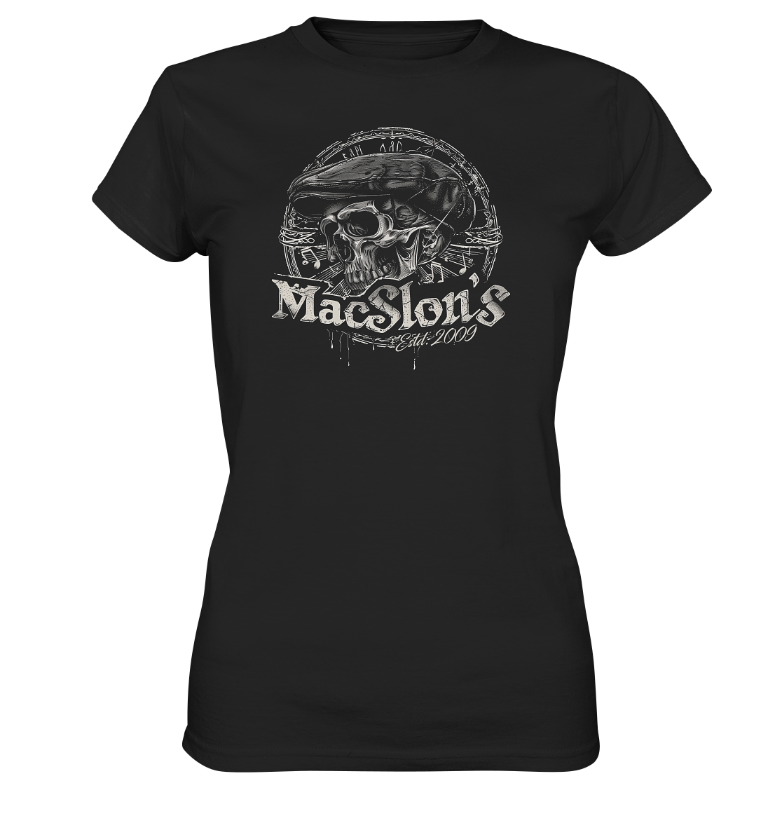 MacSlon's "Estd. 2009 / Flatcap-Skull X" - Ladies Premium Shirt