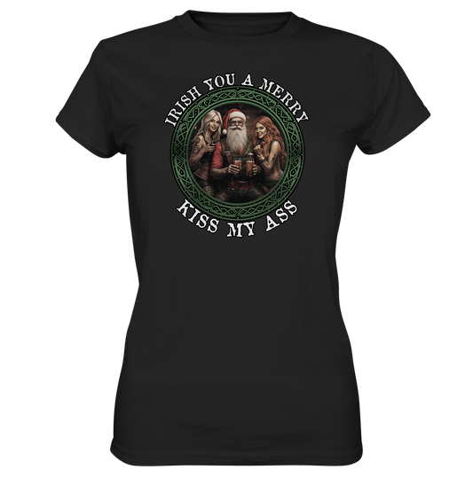 Irish You A Merry... "Santa, Girls & Beer II" - Ladies Premium Shirt