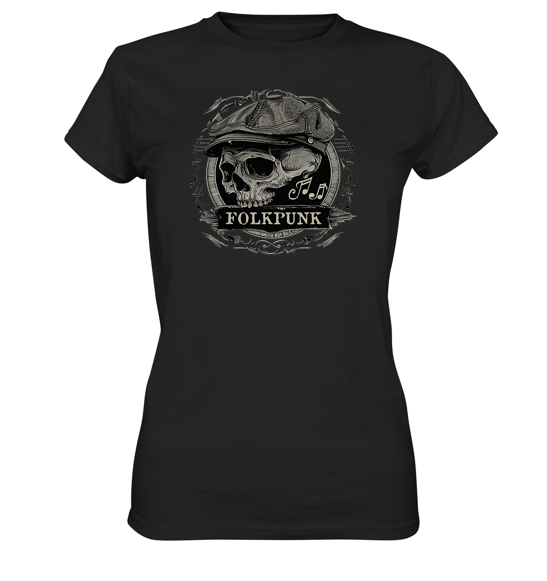 Folkpunk "Flatcap-Skull II" - Ladies Premium Shirt
