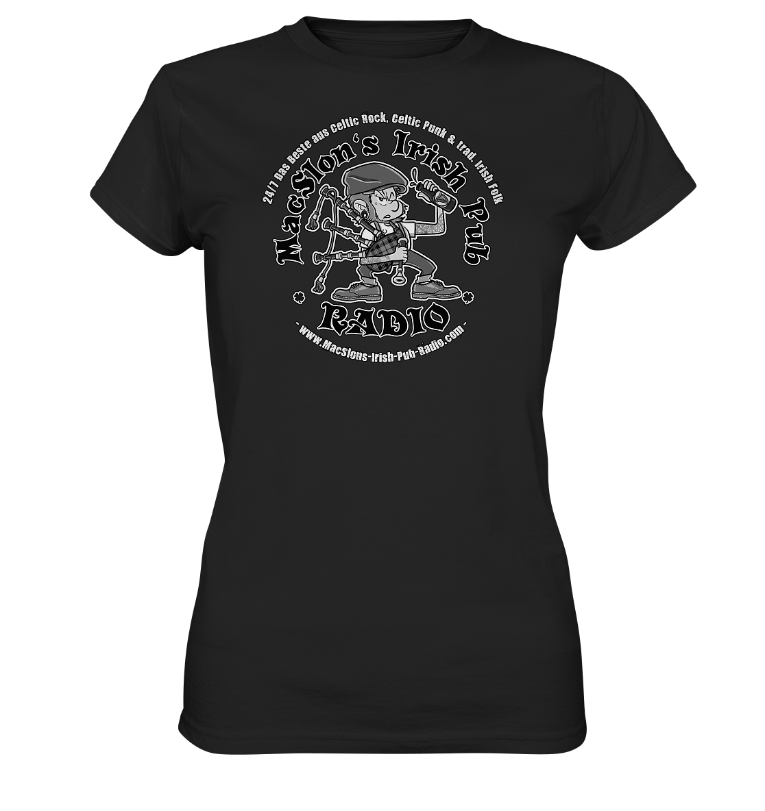 MacSlon's Radio "24/7 - Classic Logo" - Ladies Premium Shirt
