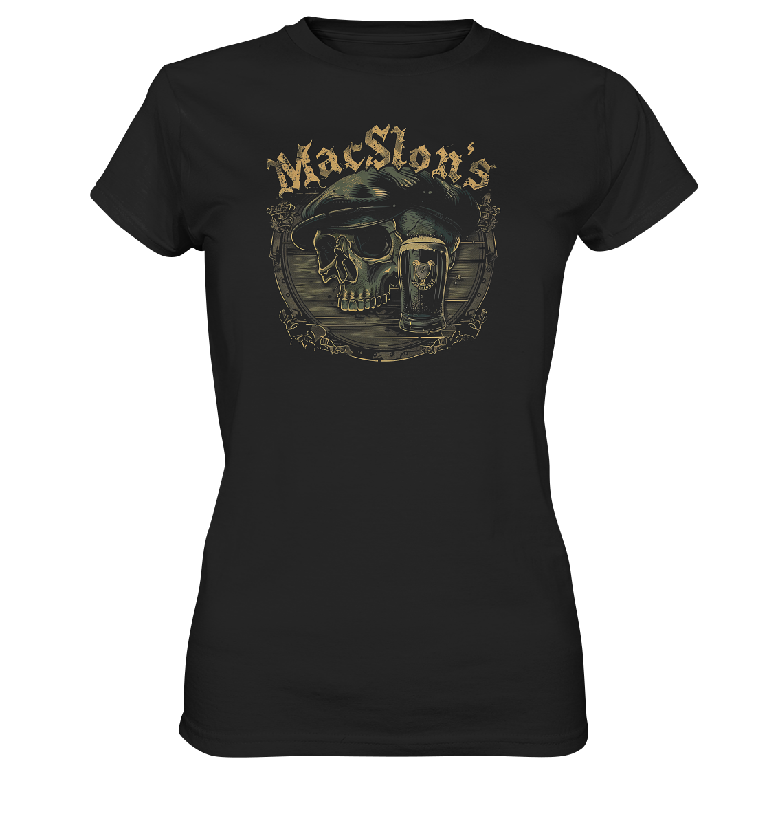 MacSlon's "Flatcap-Skull III" - Ladies Premium Shirt
