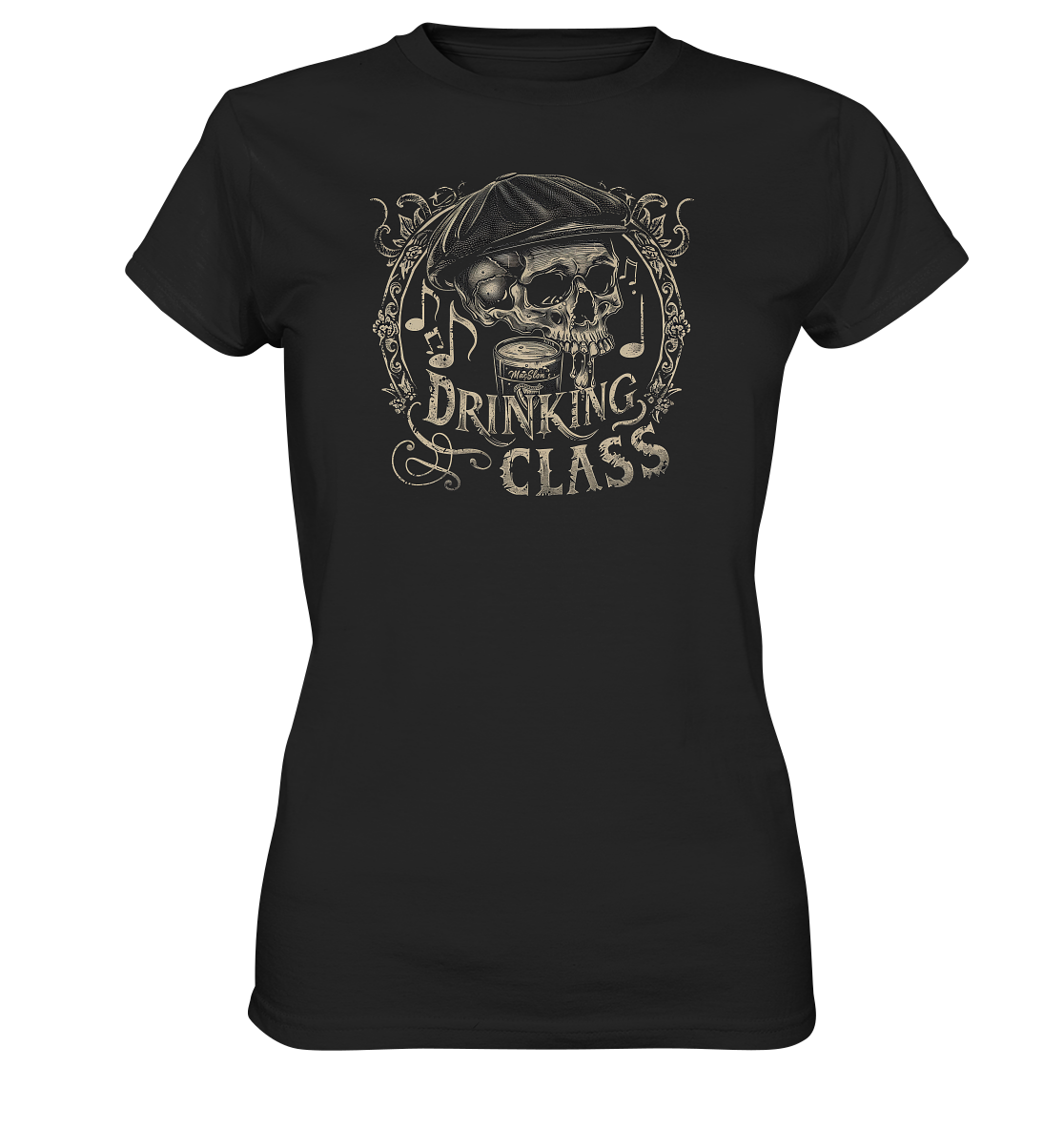 Drinking Class "Flatcap-Skull I" - Ladies Premium Shirt