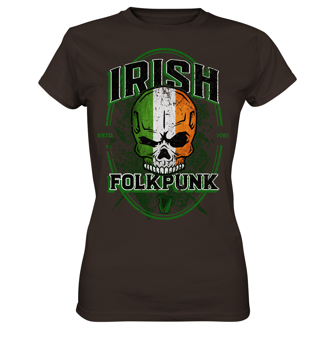 Irish Folkpunk "Skull" - Ladies Premium Shirt