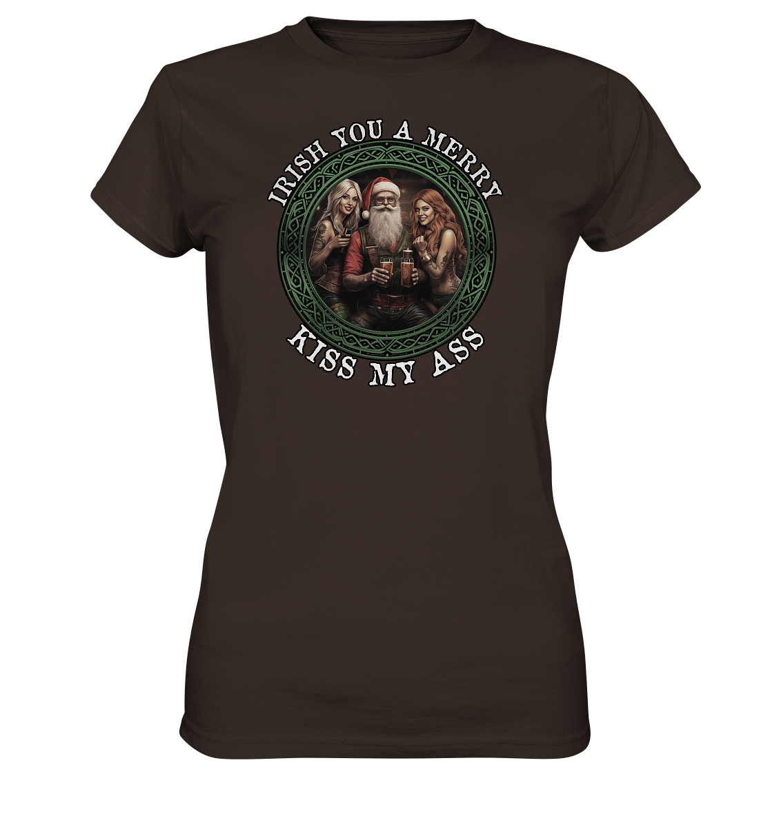 Irish You A Merry... "Santa, Girls & Beer II" - Ladies Premium Shirt