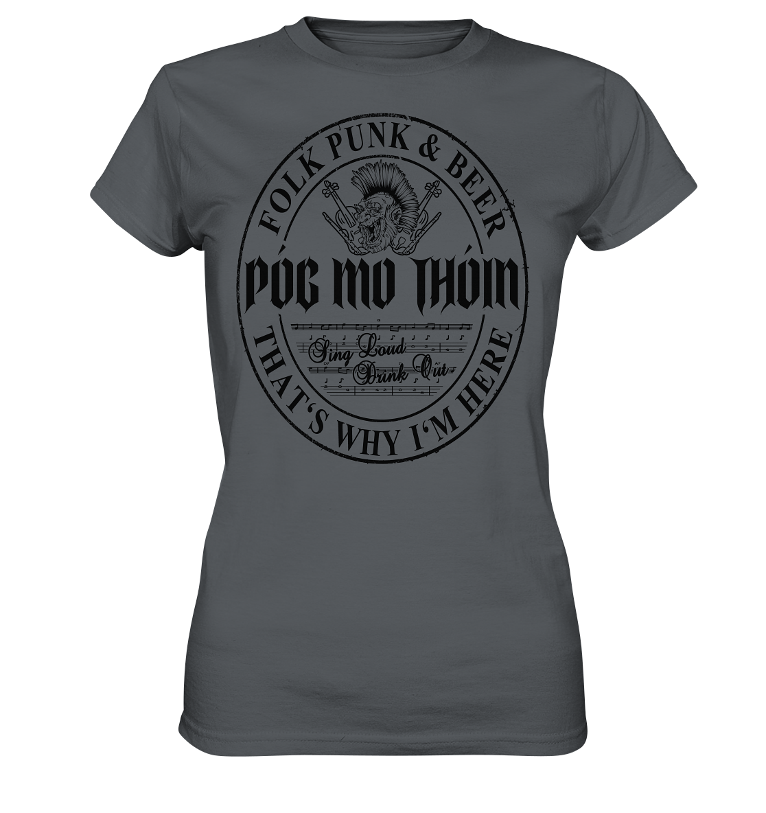 Póg Mo Thóin Streetwear "Folk Punk & Beer" - Ladies Premium Shirt