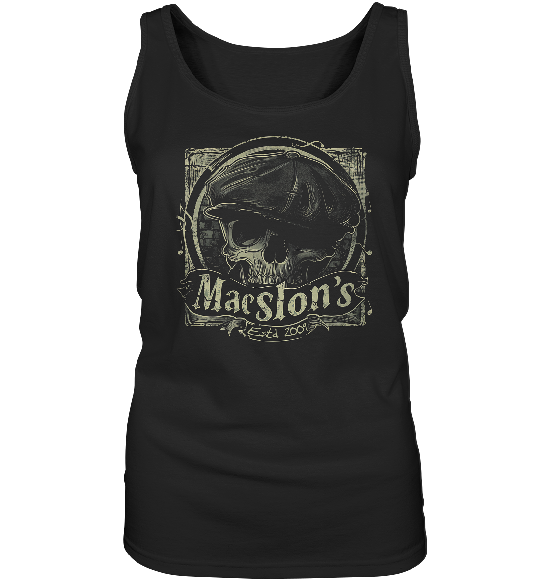 MacSlon's "Estd. 2009 / Flatcap-Skull XI" - Ladies Tank-Top