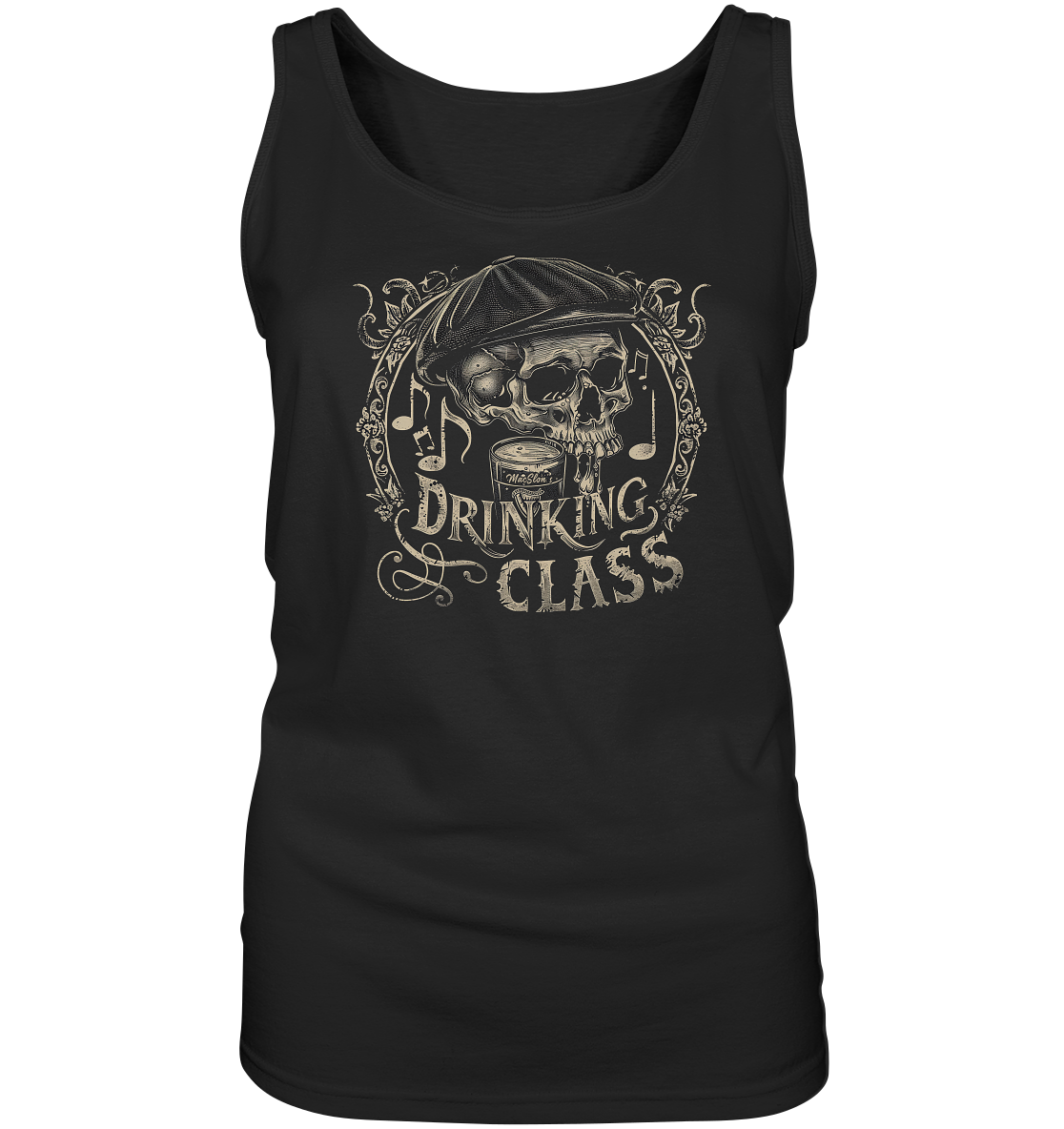 Drinking Class "Flatcap-Skull I" - Ladies Tank-Top