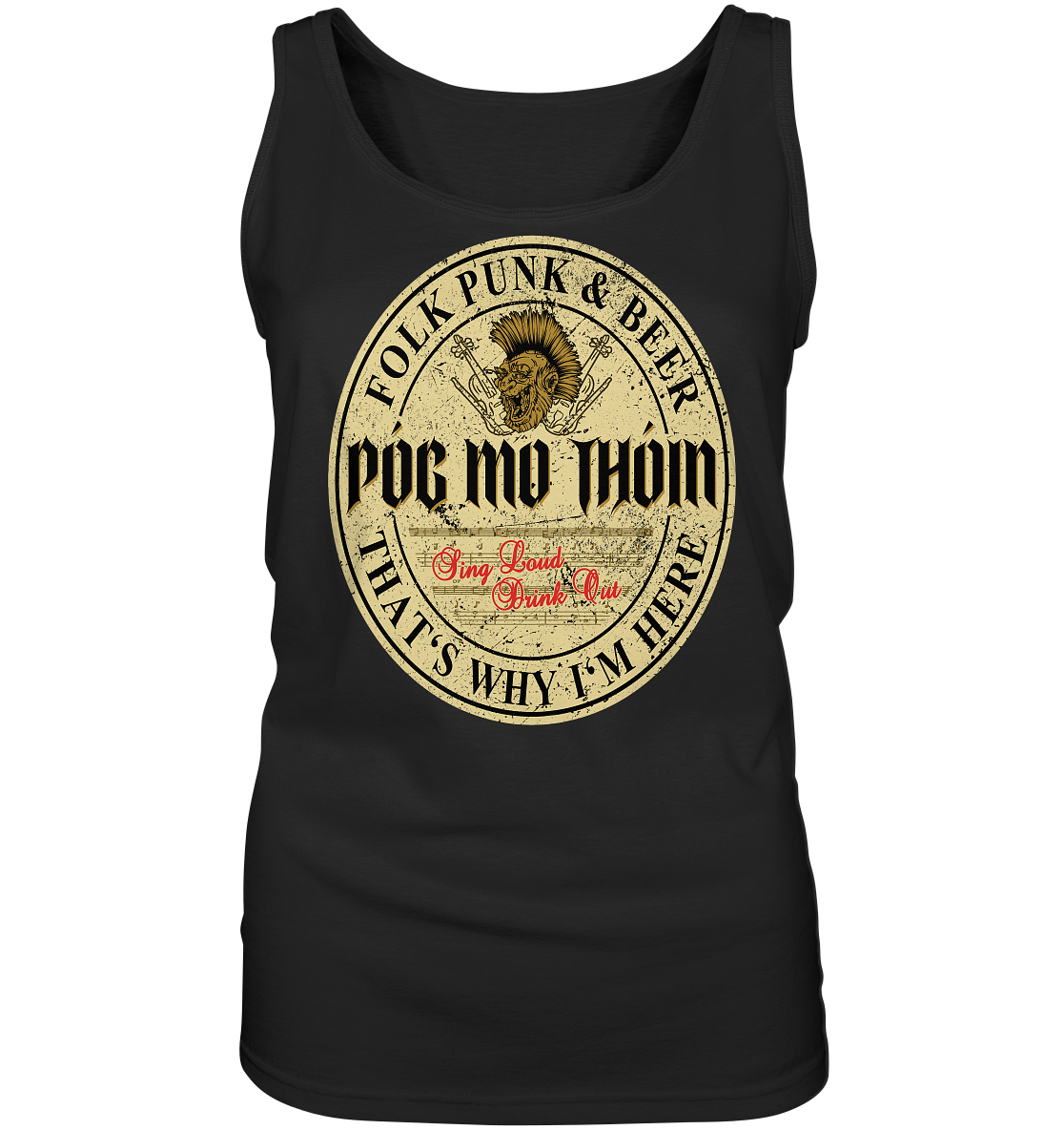 Póg Mo Thóin Streetwear "Folk Punk & Beer" - Ladies Tank-Top