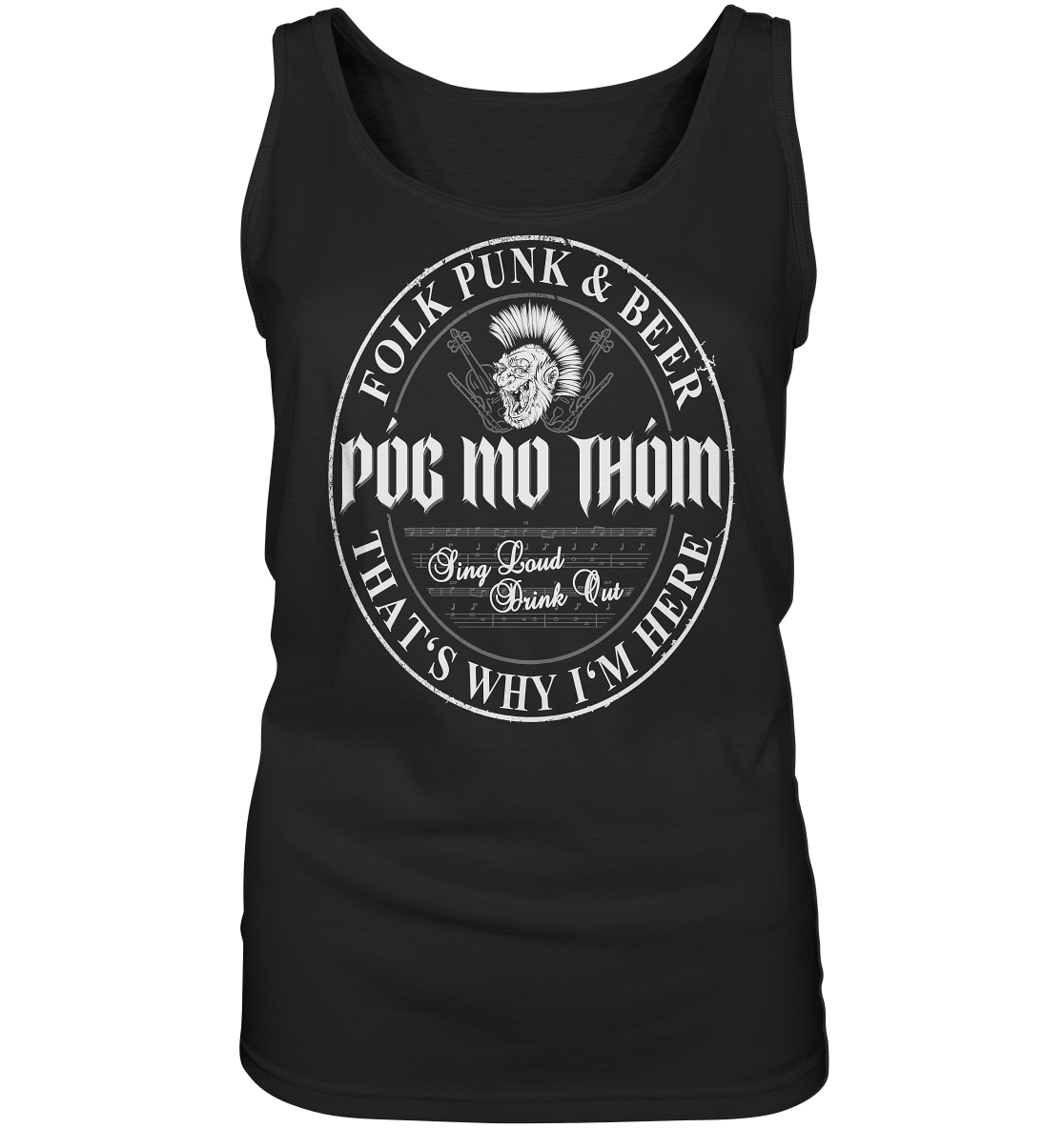 Póg Mo Thóin Streetwear "Folk Punk & Beer" - Ladies Tank-Top