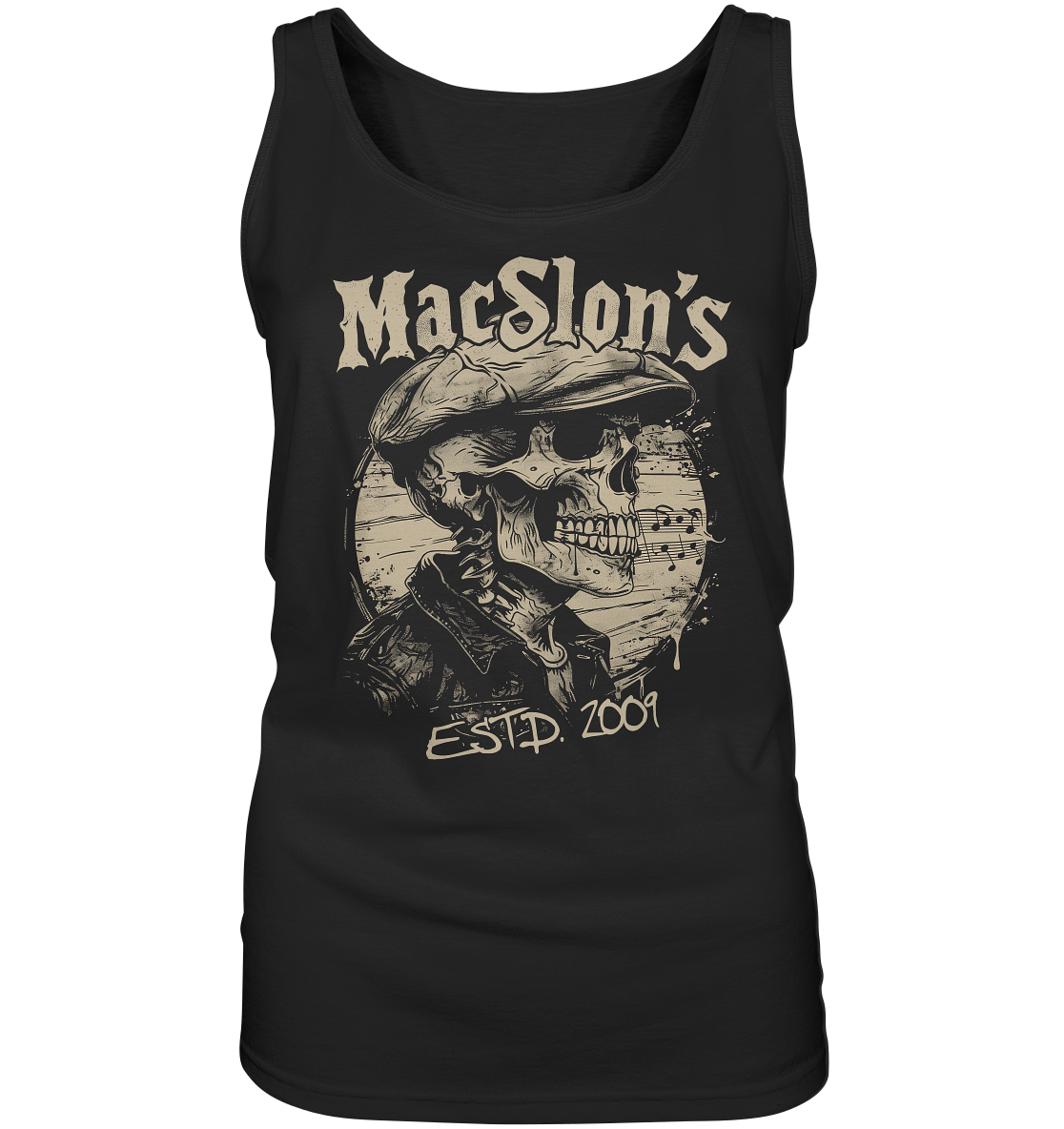 MacSlon's "Estd. 2009 / Flatcap-Skull XIII" - Ladies Tank-Top