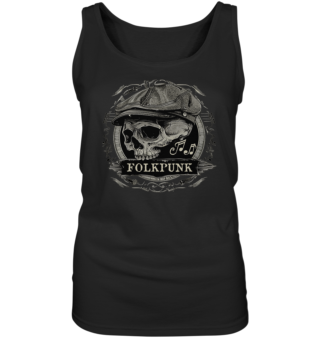 Folkpunk "Flatcap-Skull II" - Ladies Tank-Top