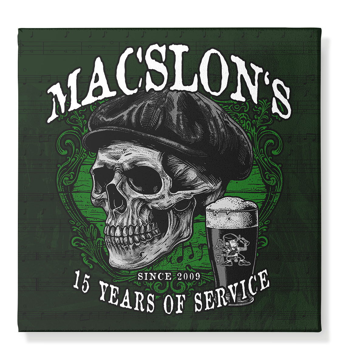 MacSlon's "15 Years Of Service" - Leinwand 50x50cm