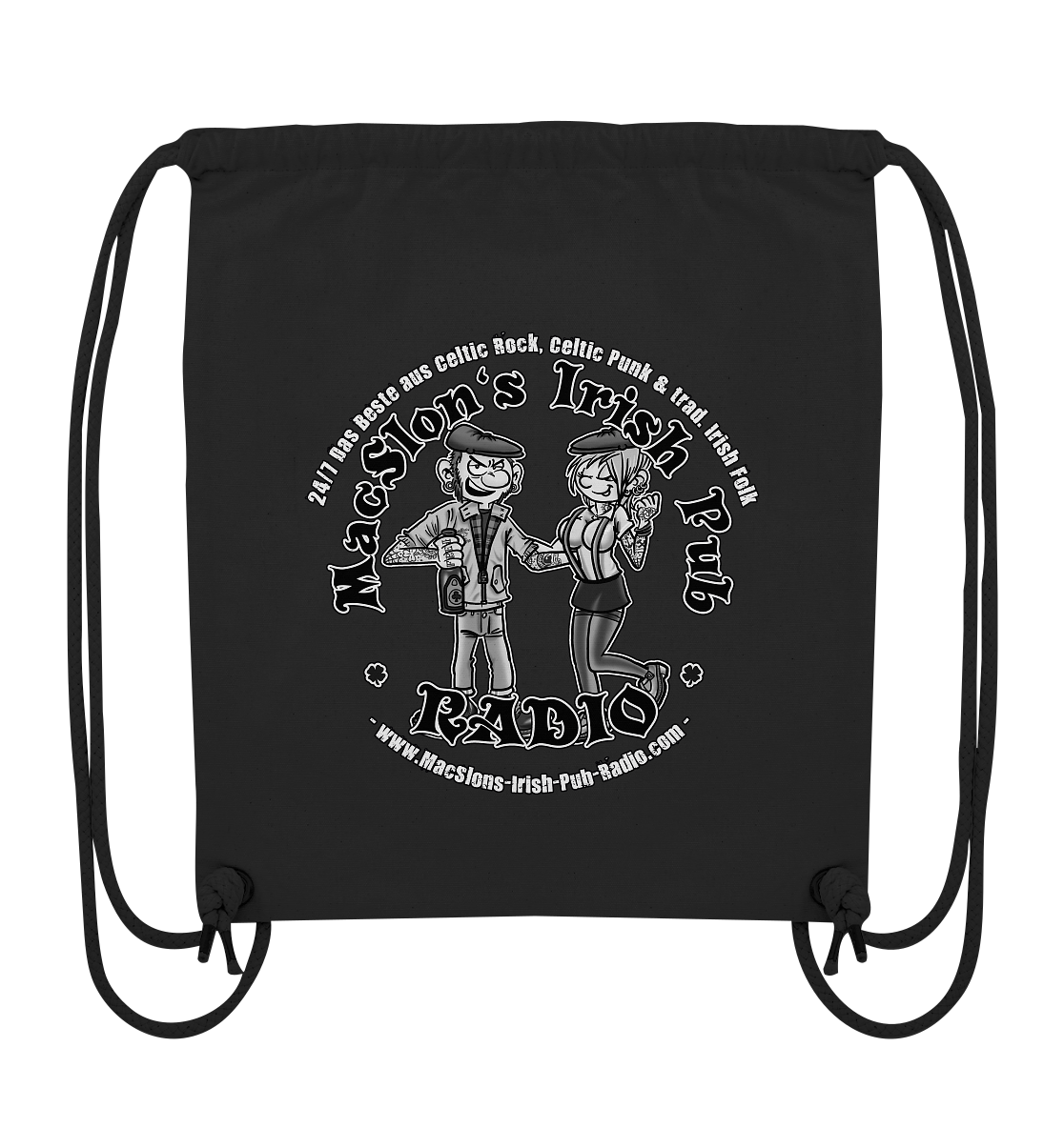 MacSlon's Radio "24/7 - Punk Couple" - Organic Gym-Bag