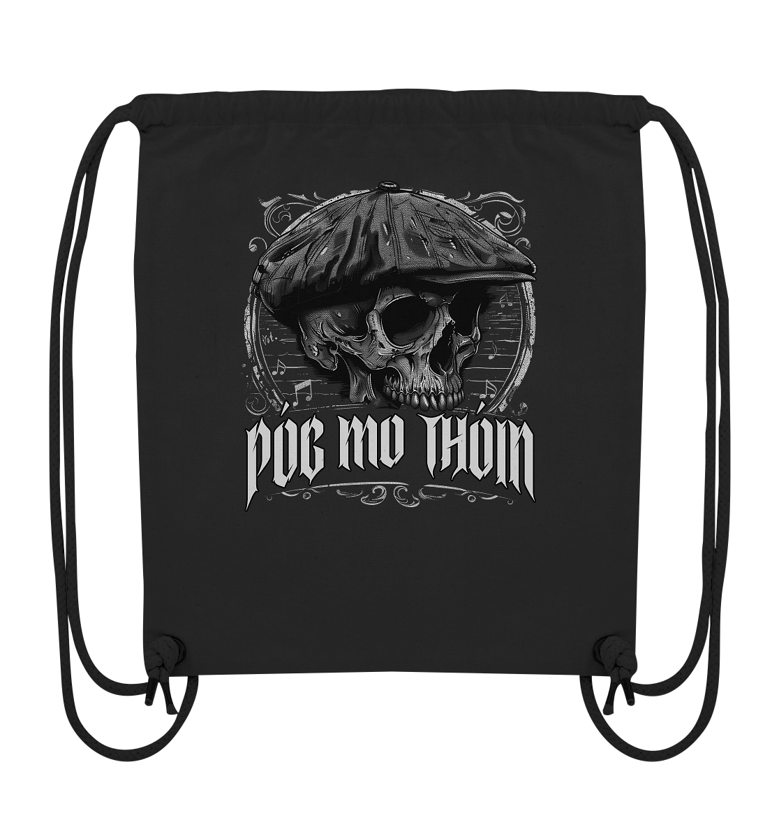 Póg Mo Thóin Streetwear "Flatcap-Skull III" - Organic Gym-Bag