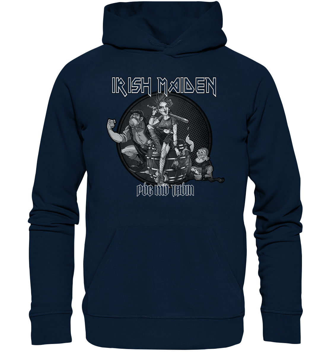 Póg Mo Thóin Streetwear "Irish Maiden" - Organic Hoodie