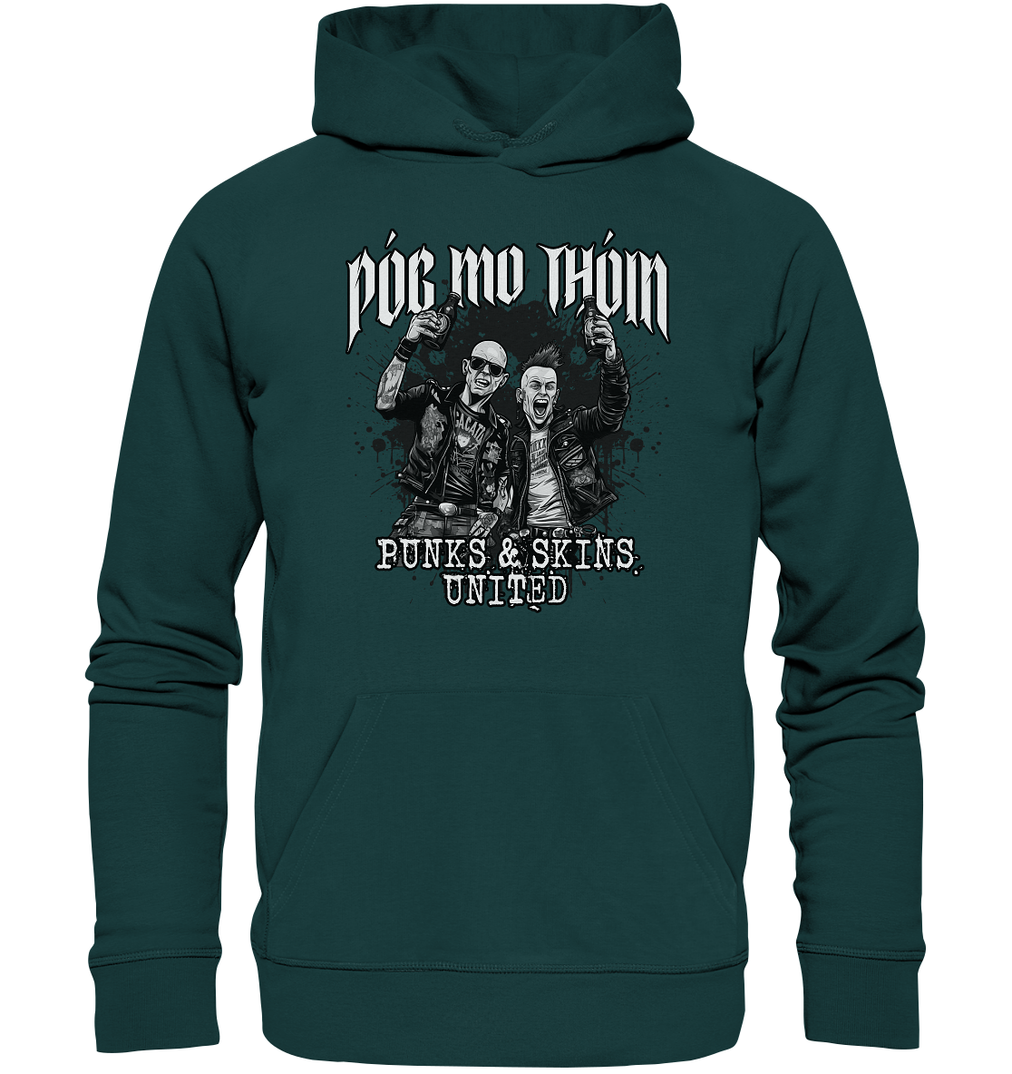 Póg Mo Thóin Streetwear "Punks & Skins United II" - Organic Hoodie