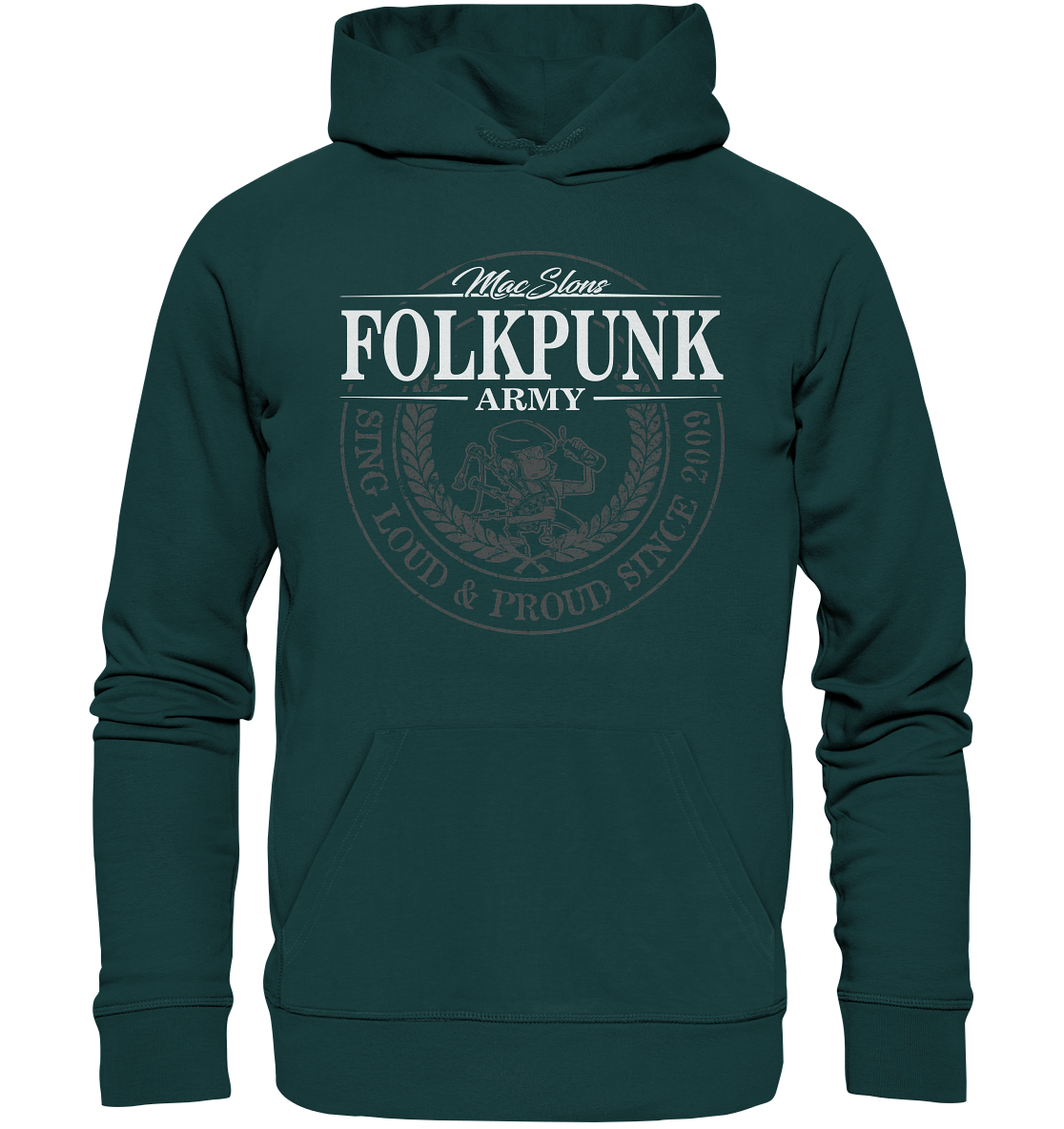 MacSlon's "Folkpunk Army" - Organic Hoodie