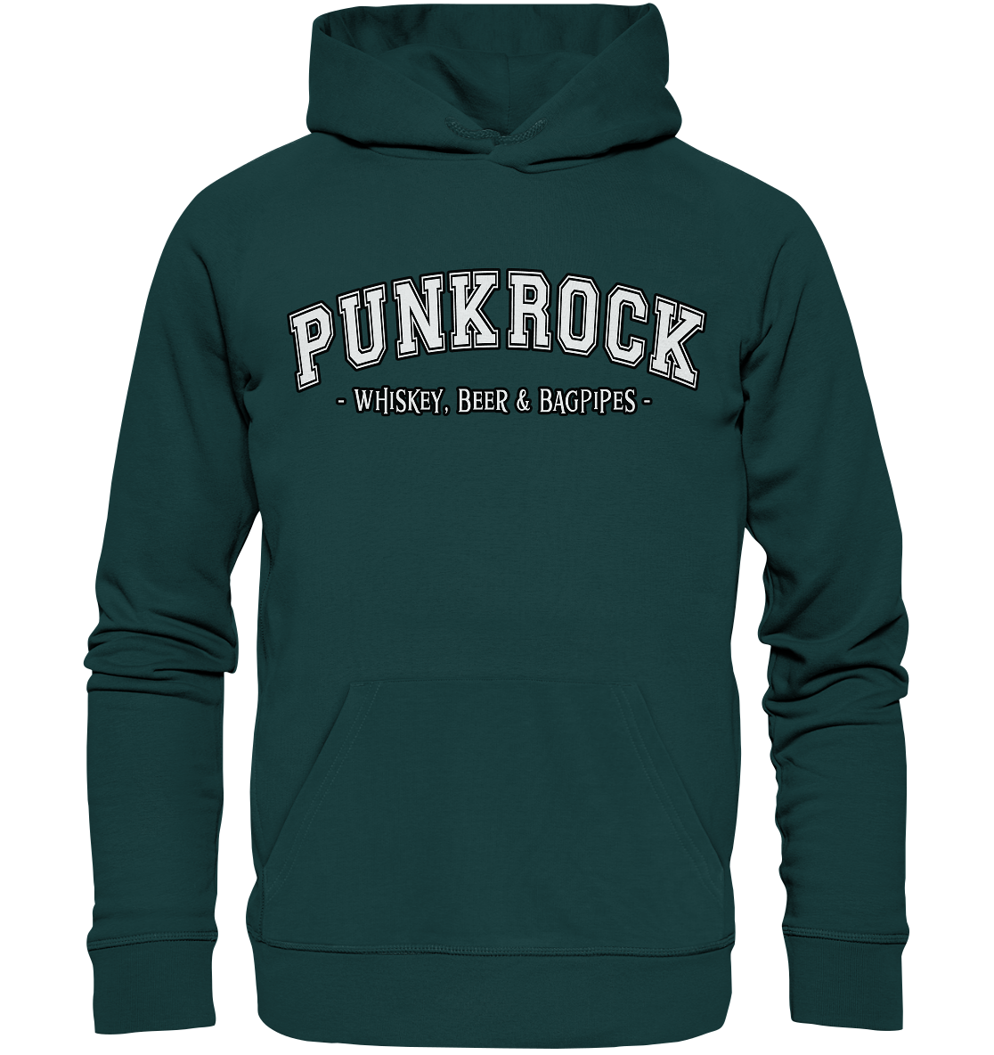 Punkrock "Whiskey, Beer & Bagpipes" - Organic Hoodie