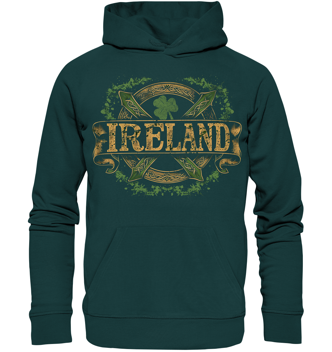 Ireland "Shamrock / Crest II" - Organic Hoodie