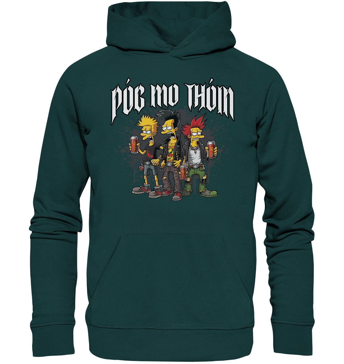 Póg Mo Thóin Streetwear "Punks" - Organic Hoodie