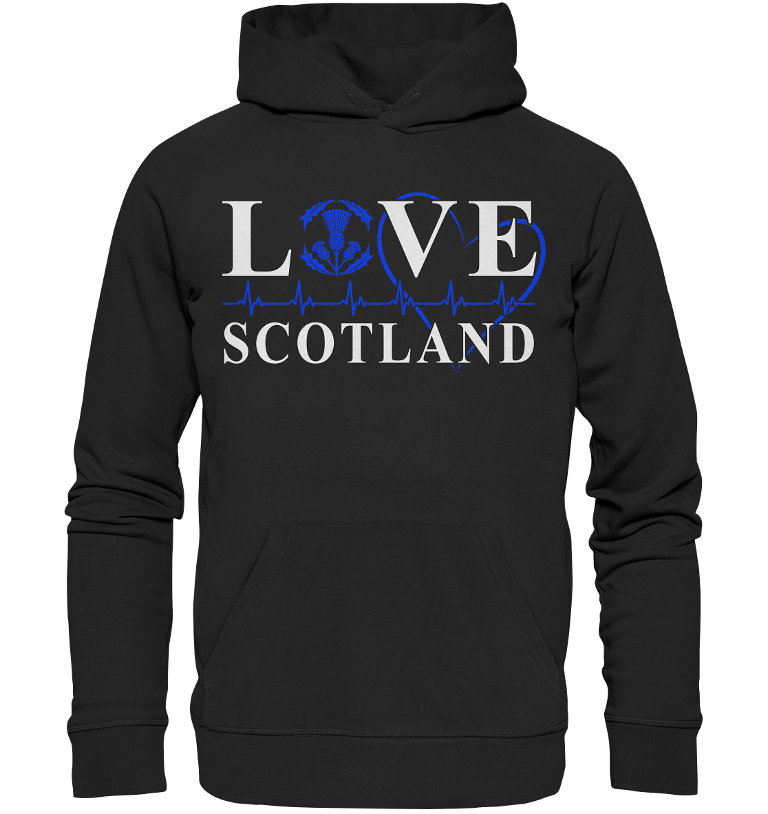 Love Scotland "Heartbeat" - Organic Hoodie