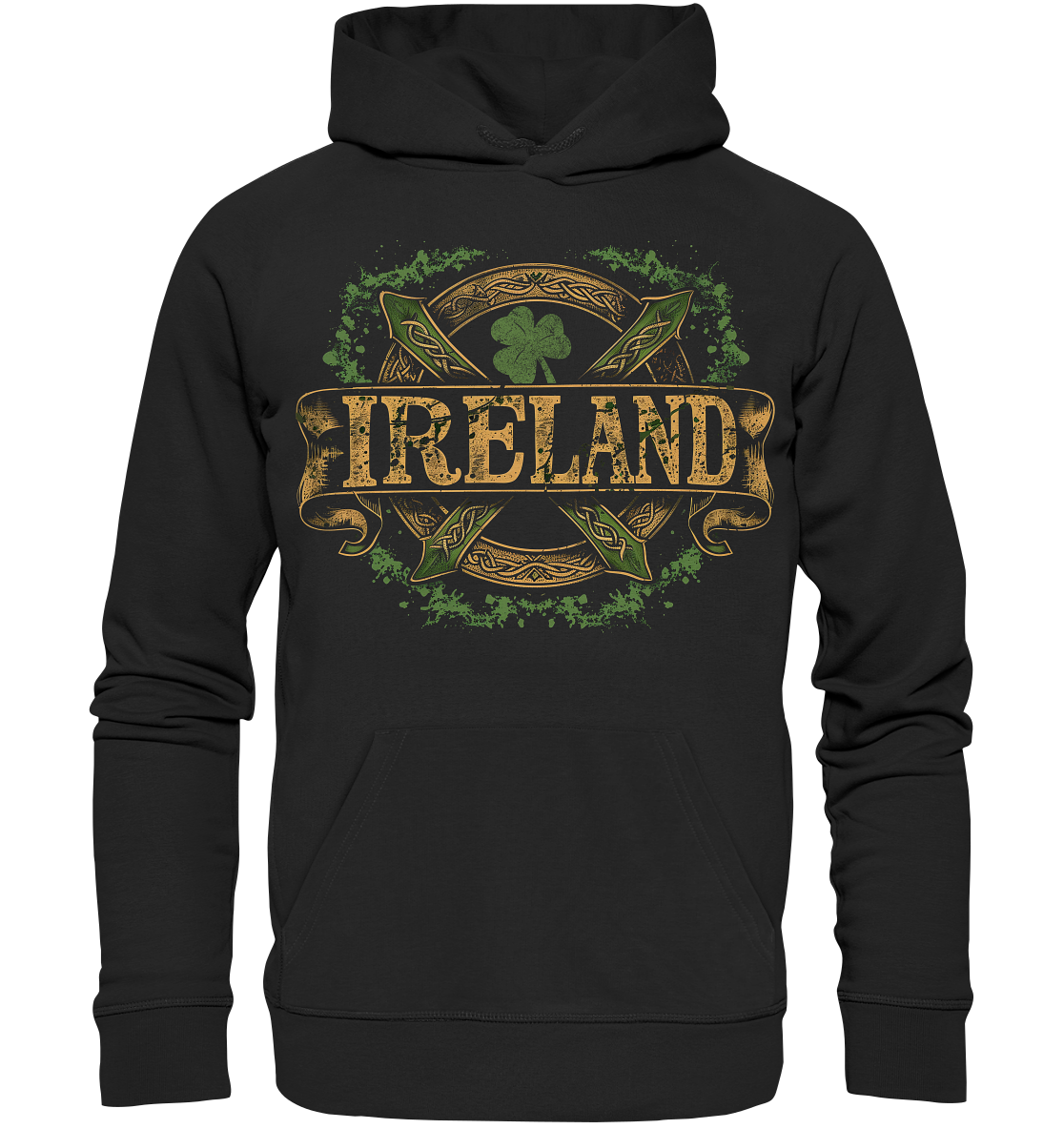Ireland "Shamrock / Crest II" - Organic Hoodie