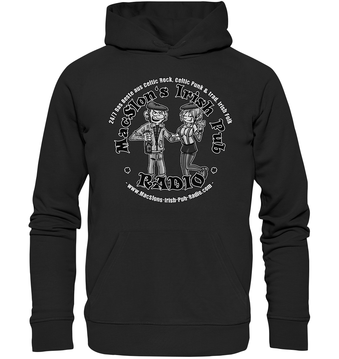 MacSlon's Radio "24/7 - Punk Couple" - Organic Hoodie