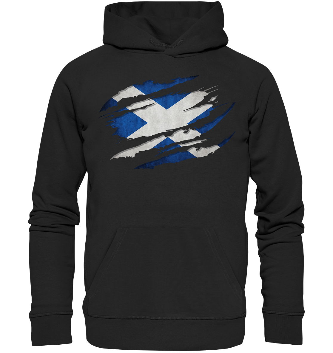 Scotland "Flag Scratch" - Organic Hoodie