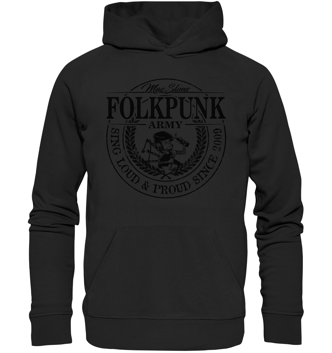 MacSlon's "Folkpunk Army" - Organic Hoodie