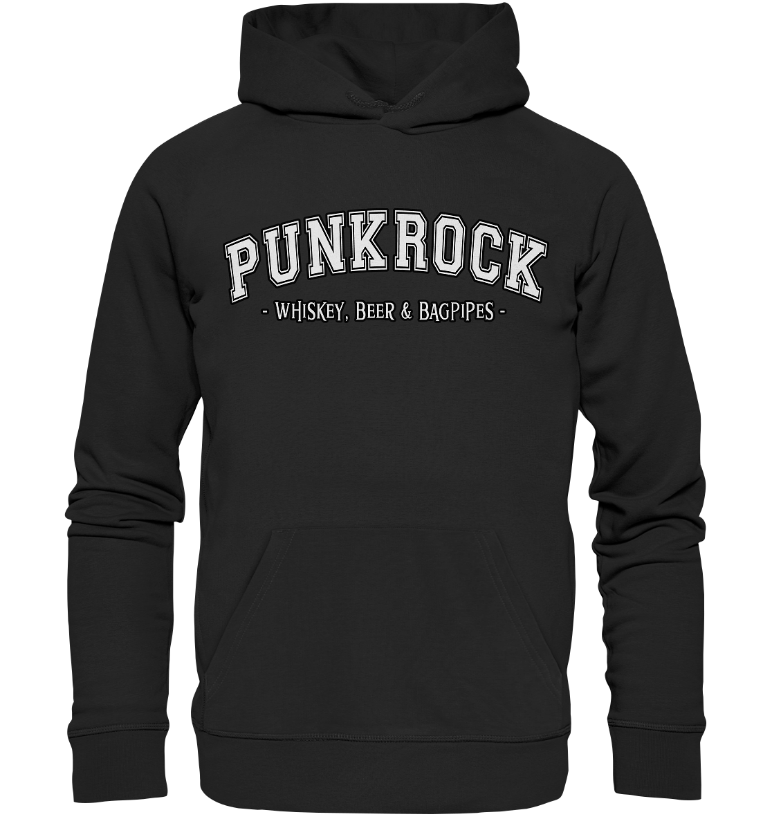 Punkrock "Whiskey, Beer & Bagpipes" - Organic Hoodie