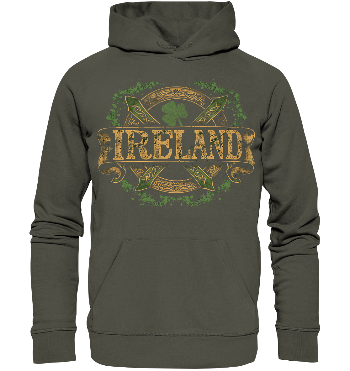 Ireland "Shamrock / Crest II" - Organic Hoodie