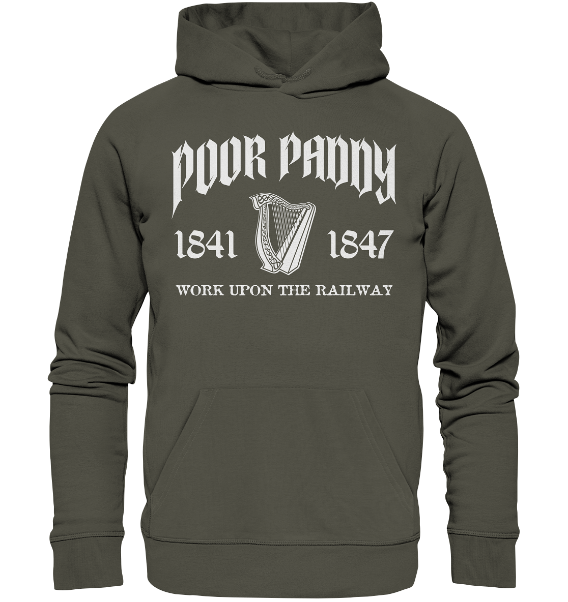 Poor Paddy "Work Upon The Railway" - Organic Hoodie