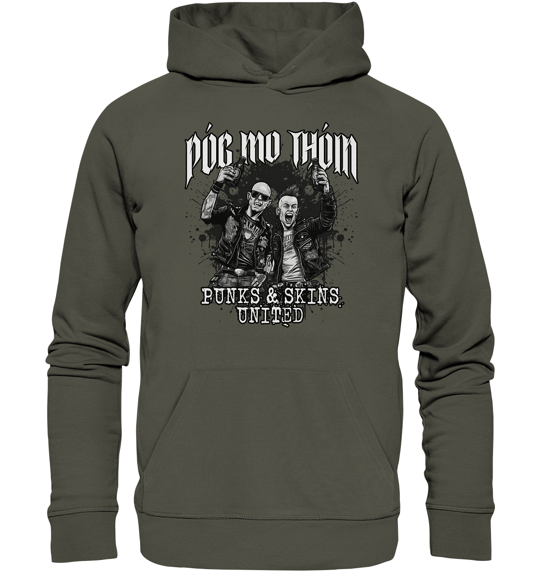 Póg Mo Thóin Streetwear "Punks & Skins United II" - Organic Hoodie