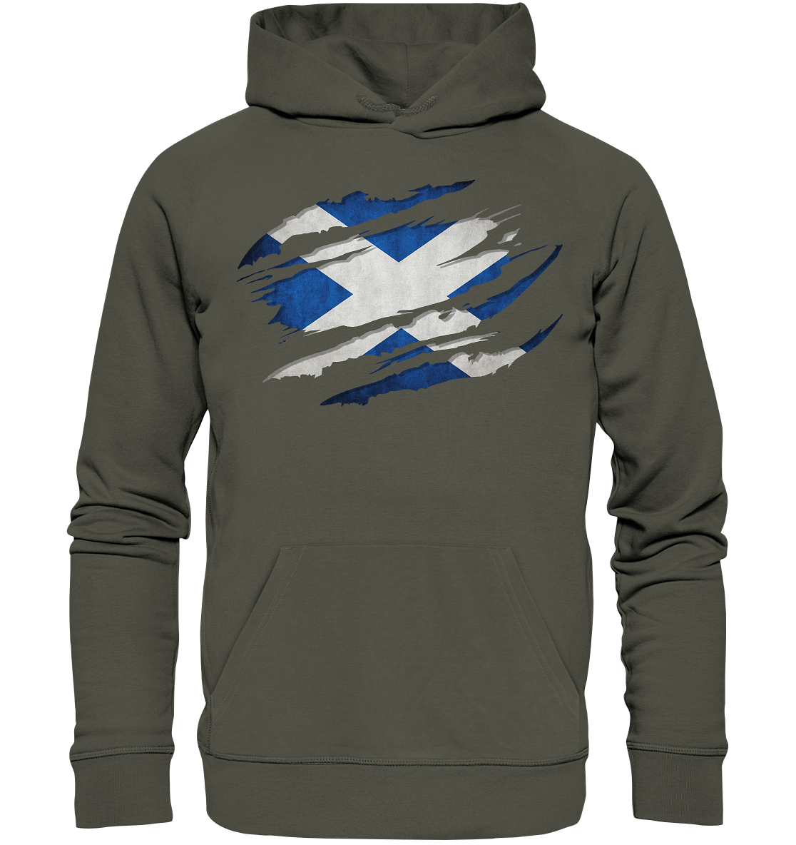 Scotland "Flag Scratch" - Organic Hoodie
