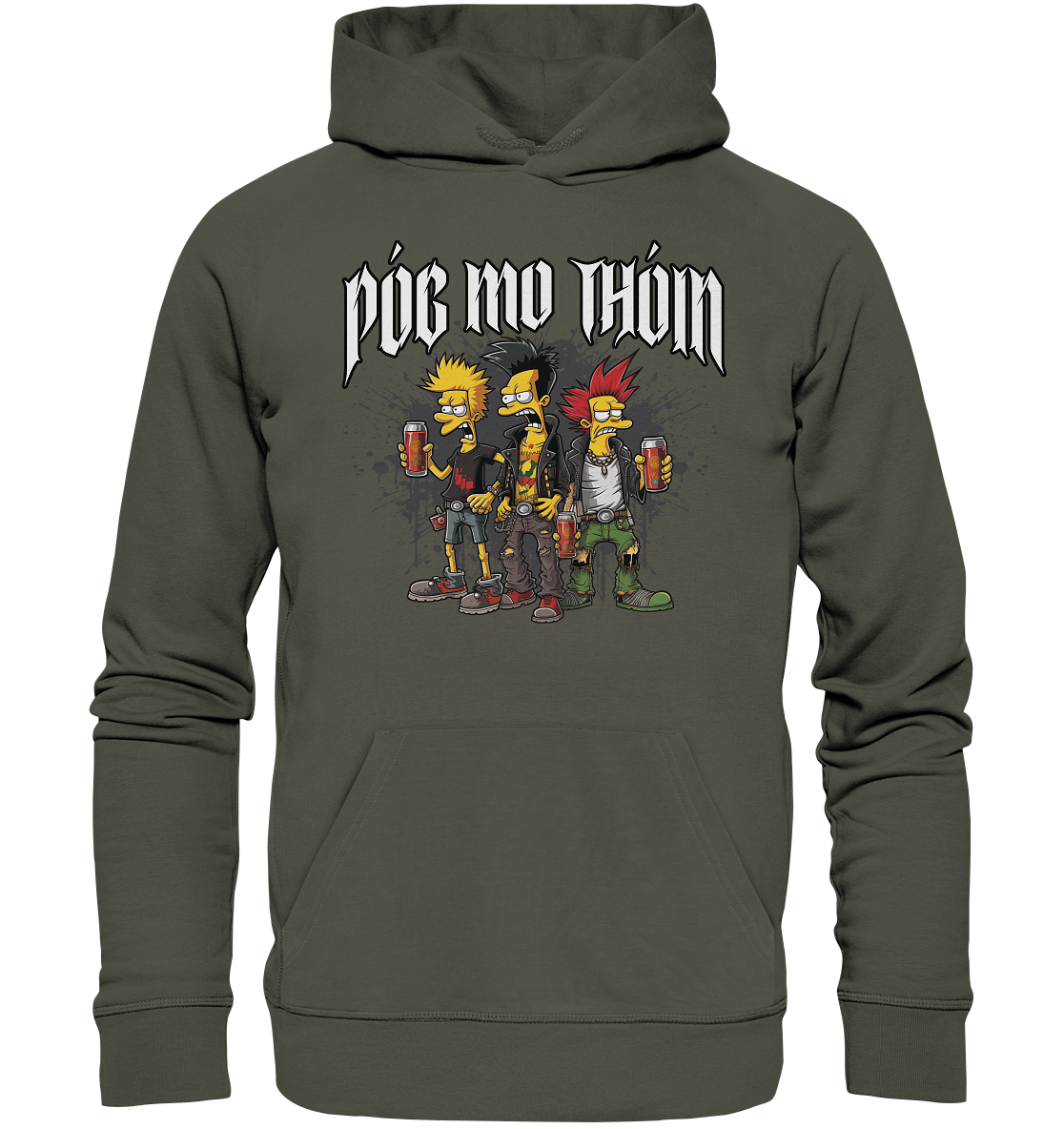 Póg Mo Thóin Streetwear "Punks" - Organic Hoodie