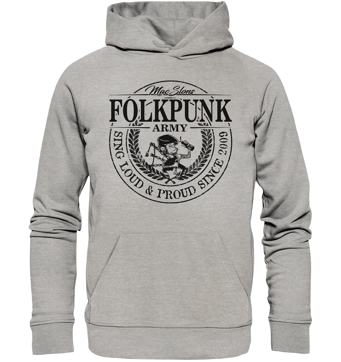 MacSlon's "Folkpunk Army" - Organic Hoodie