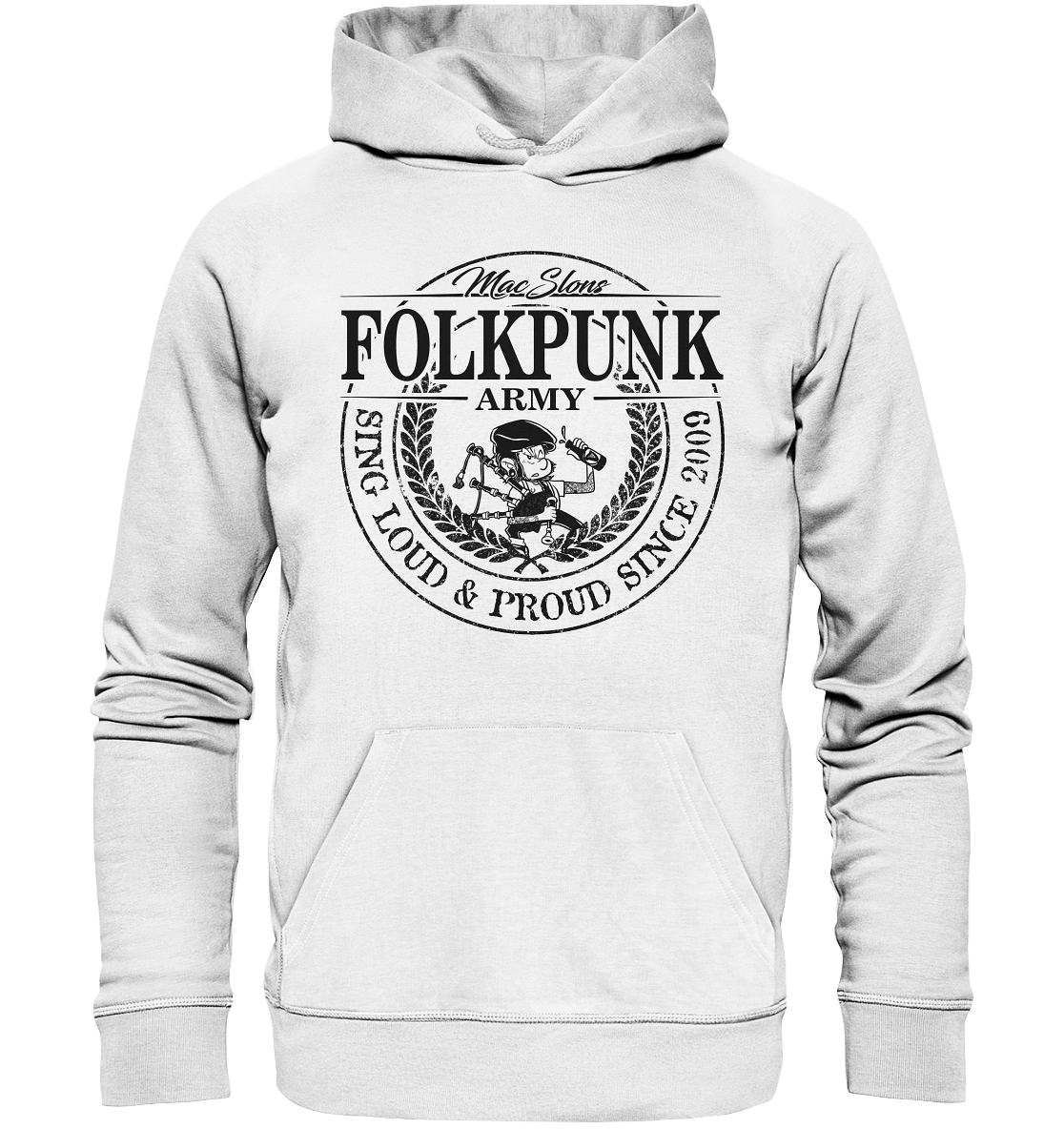 MacSlon's "Folkpunk Army" - Organic Hoodie