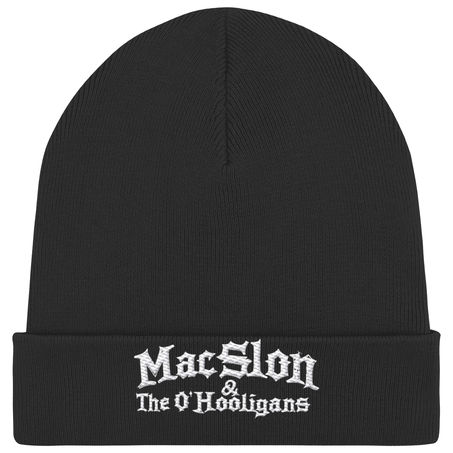 MacSlon & The O'Hooligans "Logo" *Hochwertiger Stick* - Organic Rib Beanie