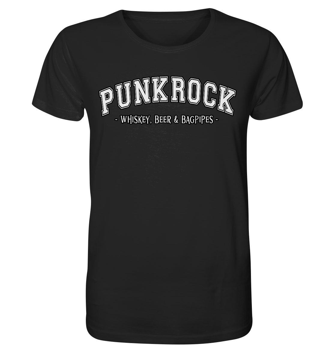 Punkrock "Whiskey, Beer & Bagpipes" - Organic Shirt