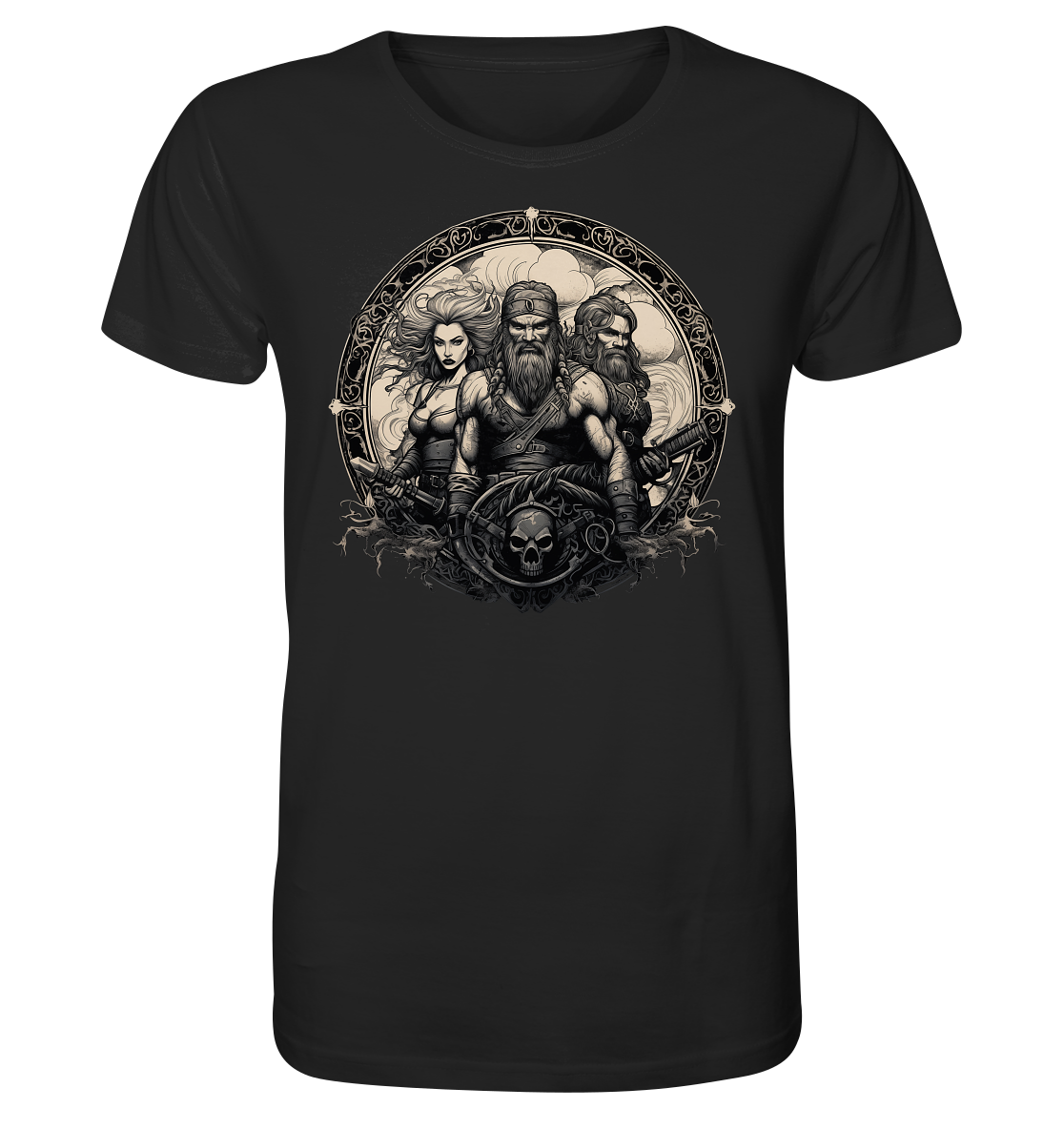 Celtic Warrior "Group / Skull" - Organic Shirt