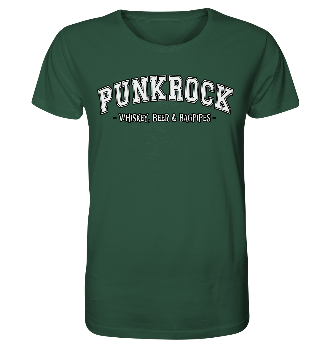 Punkrock "Whiskey, Beer & Bagpipes" - Organic Shirt