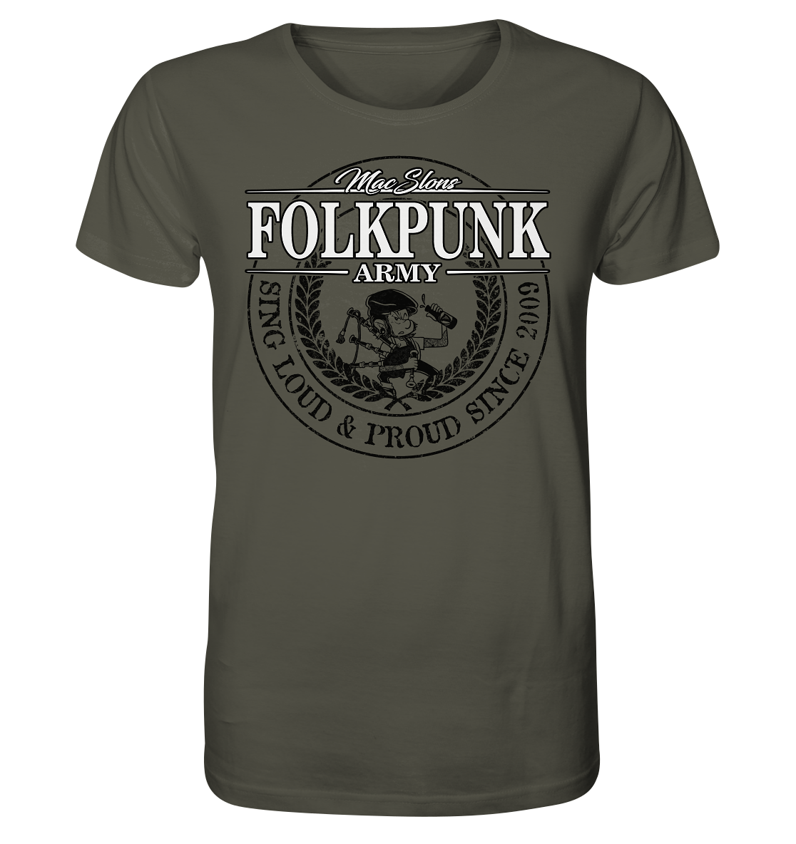 MacSlon's "Folkpunk Army" - Organic Shirt