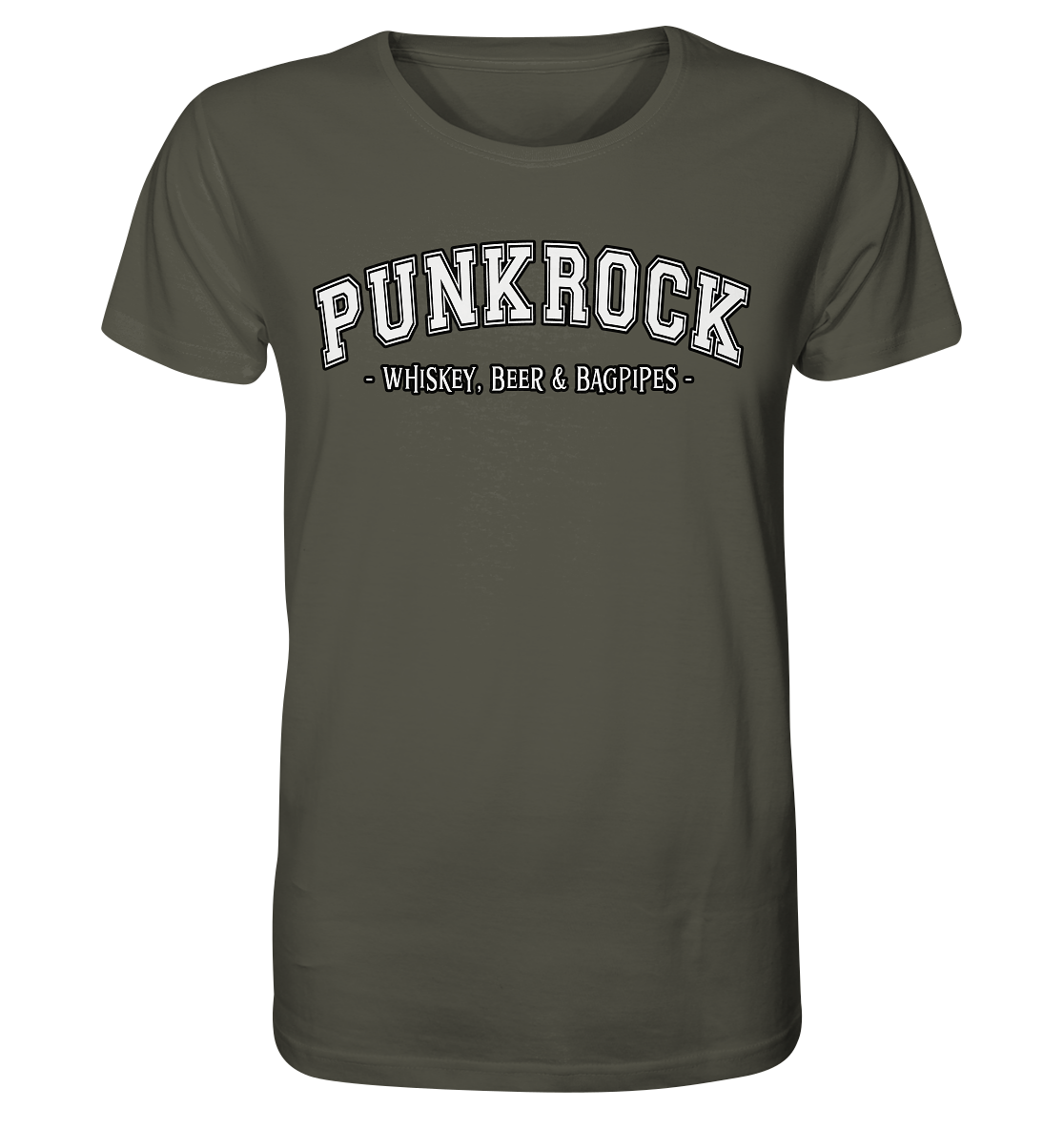 Punkrock "Whiskey, Beer & Bagpipes" - Organic Shirt