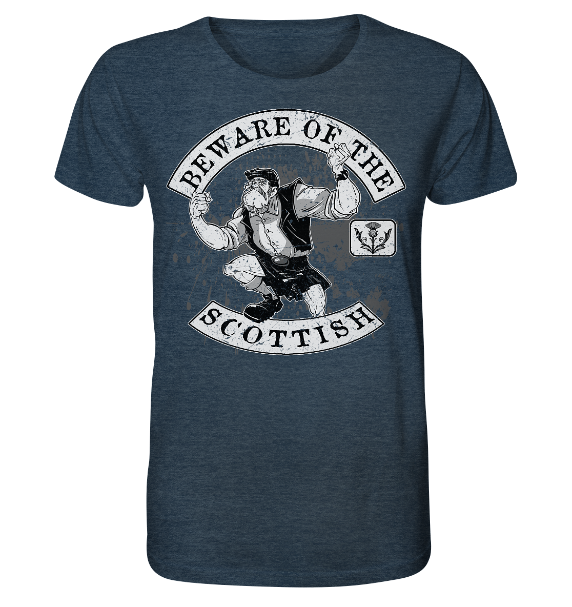 Beware Of The Scottish - Organic Shirt (meliert)