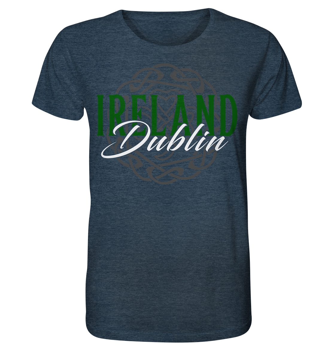 Ireland / Dublin "Celtic Knot" - Organic Shirt (meliert)