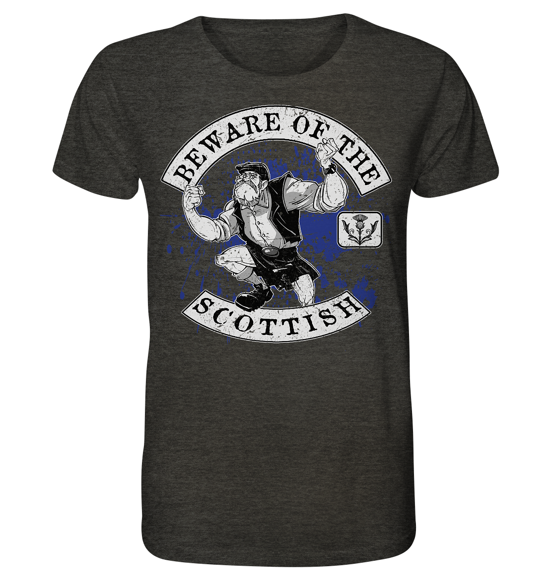 Beware Of The Scottish - Organic Shirt (meliert)
