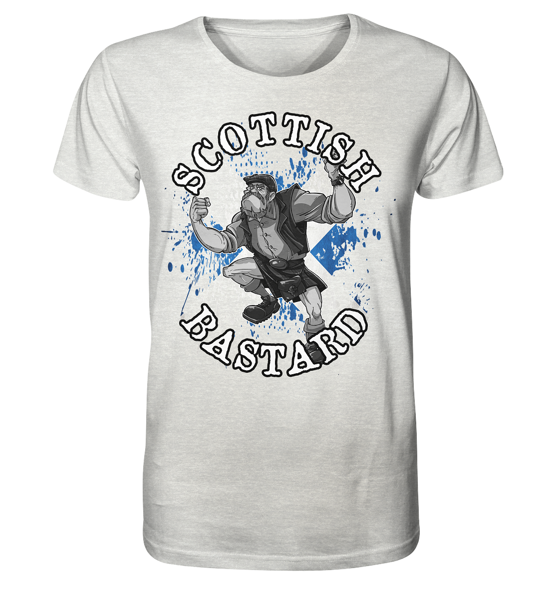 "Scottish Bastard" - Organic Shirt (meliert)