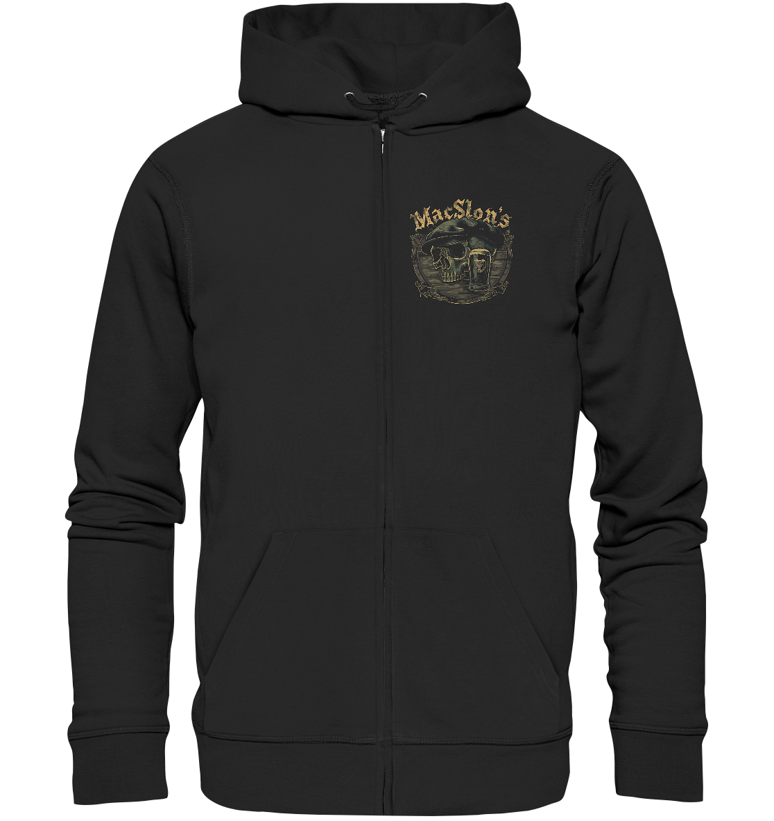 MacSlon's "Flatcap-Skull III" - Organic Zipper